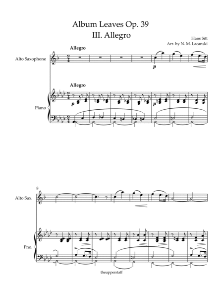 Album Leaves Op. 39 III. Allegro image number null