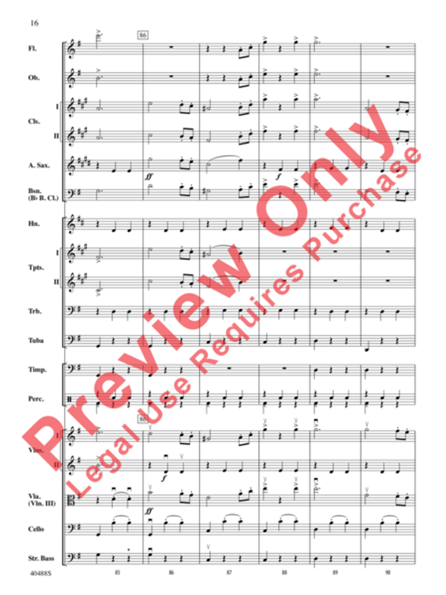 Overture to Die Fledermaus Full Orchestra scores gallery preview page 17