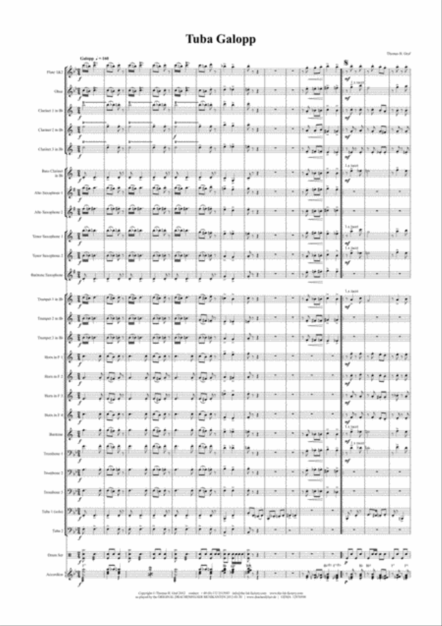Tuba Galopp - Octoberfest - Concert Band - Tuba Solo Concert Band scores gallery preview page 1