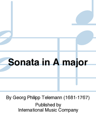 Book cover for Sonata In A Major