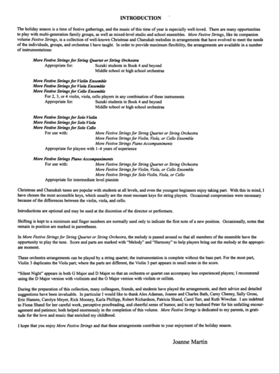 More Festive Strings for String Quartet or String Orchestra String Quartet scores gallery preview page 8