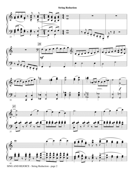 Sing and Rejoice - Keyboard String Reduction