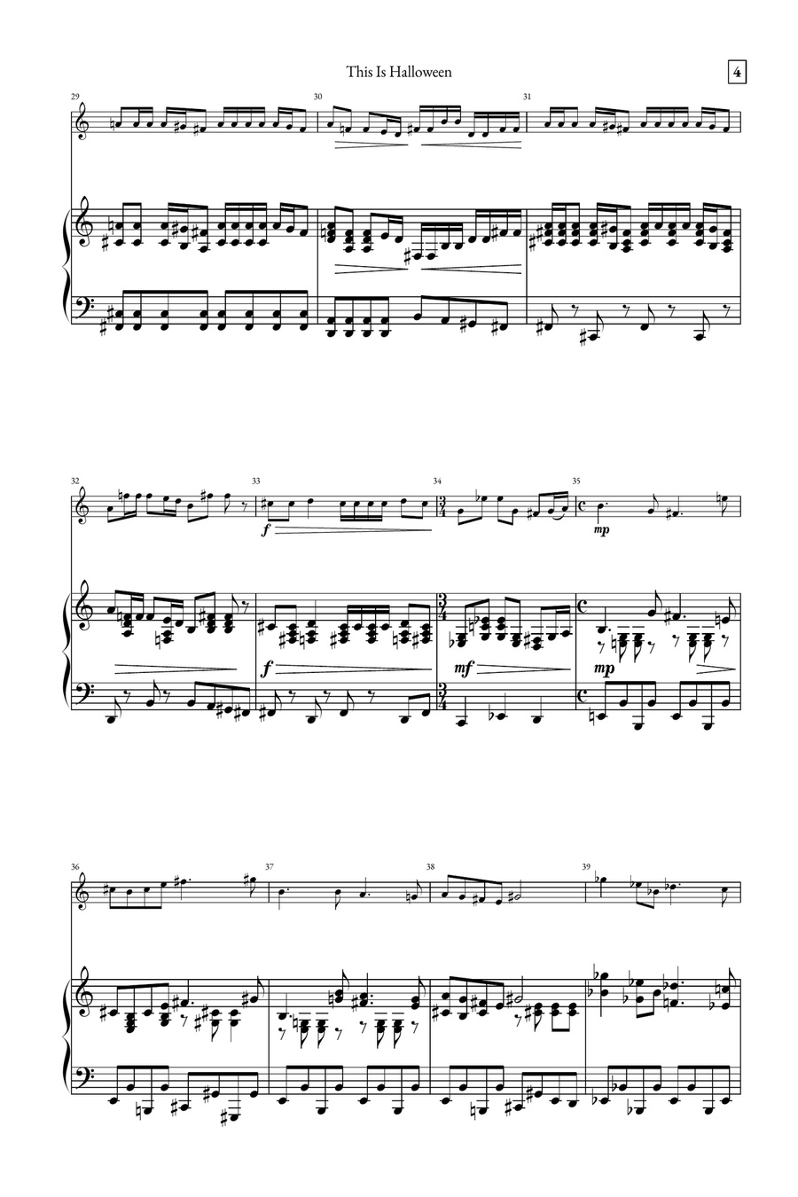 This Is Halloween Violin Solo scores gallery preview page 4