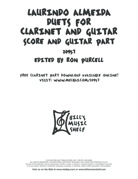 Laurindo Almeida: Duets for Clarinet and Guitar