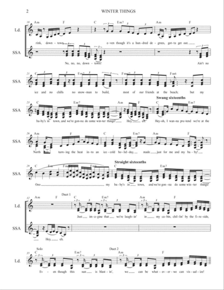 Winter Things SSA scores gallery preview page 3