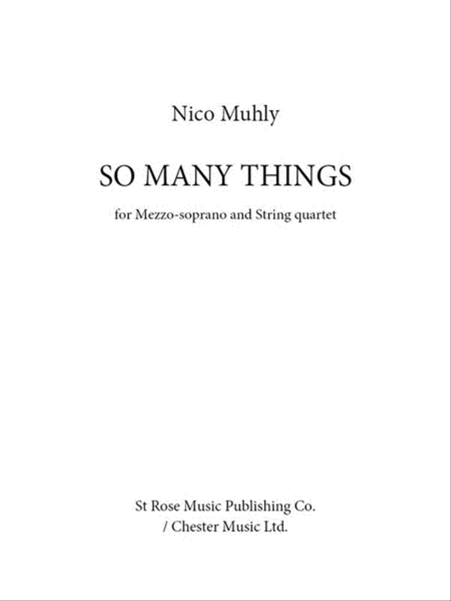 So Many Things So Many Things String Quartet scores gallery preview page 1