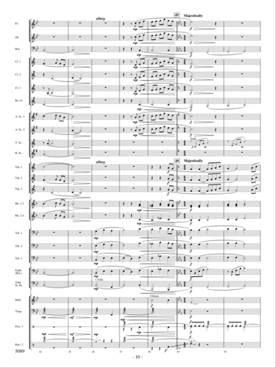 For Thy Courts Above For Thy Courts Above Concert Band scores gallery preview page 9