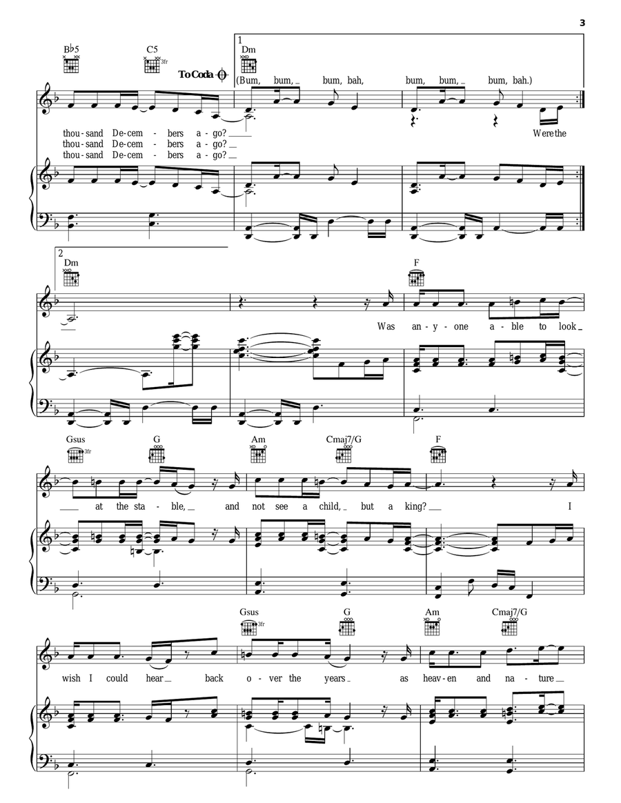2000 Decembers Ago Piano, Vocal, Guitar scores gallery preview page 3