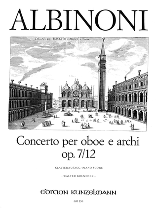 Book cover for Concerto for oboe Op. 7/12
