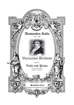 Rolla A - Variazioni Brillanti in F major Op.13 for Viola and Piano - Score and Part