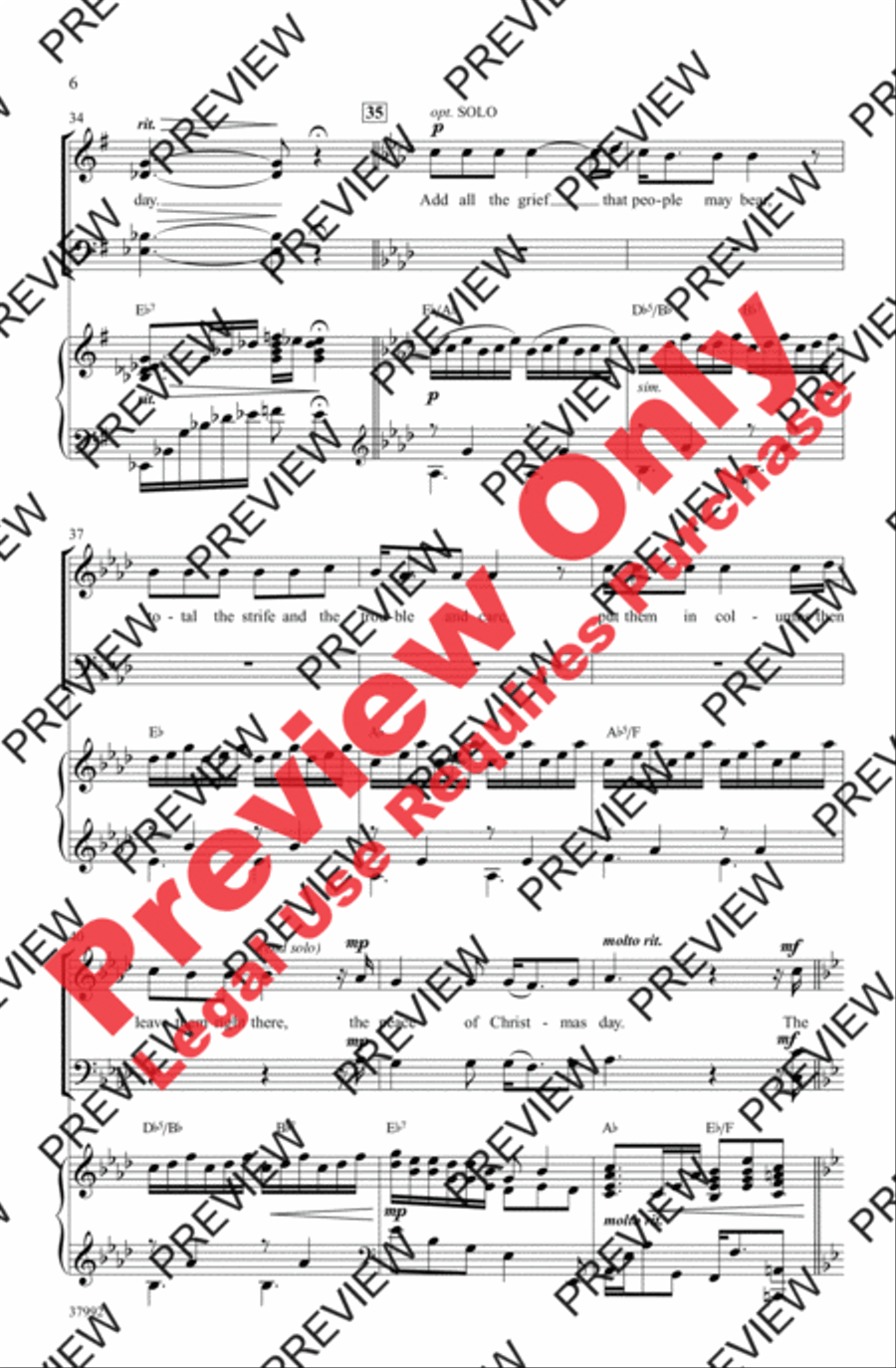The Peace Carol 4-Part scores gallery preview page 6