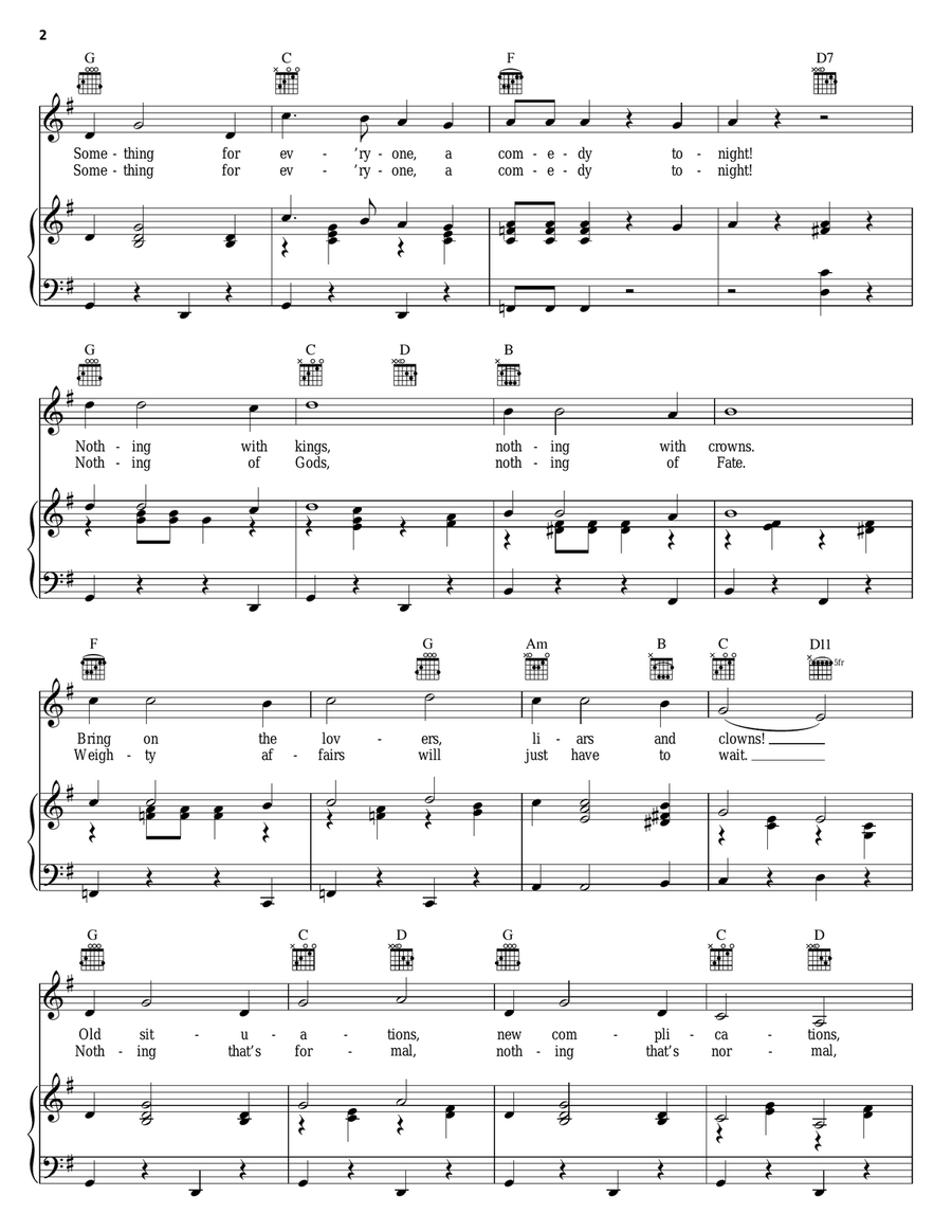 Comedy Tonight Comedy Tonight Guitar scores gallery preview page 2