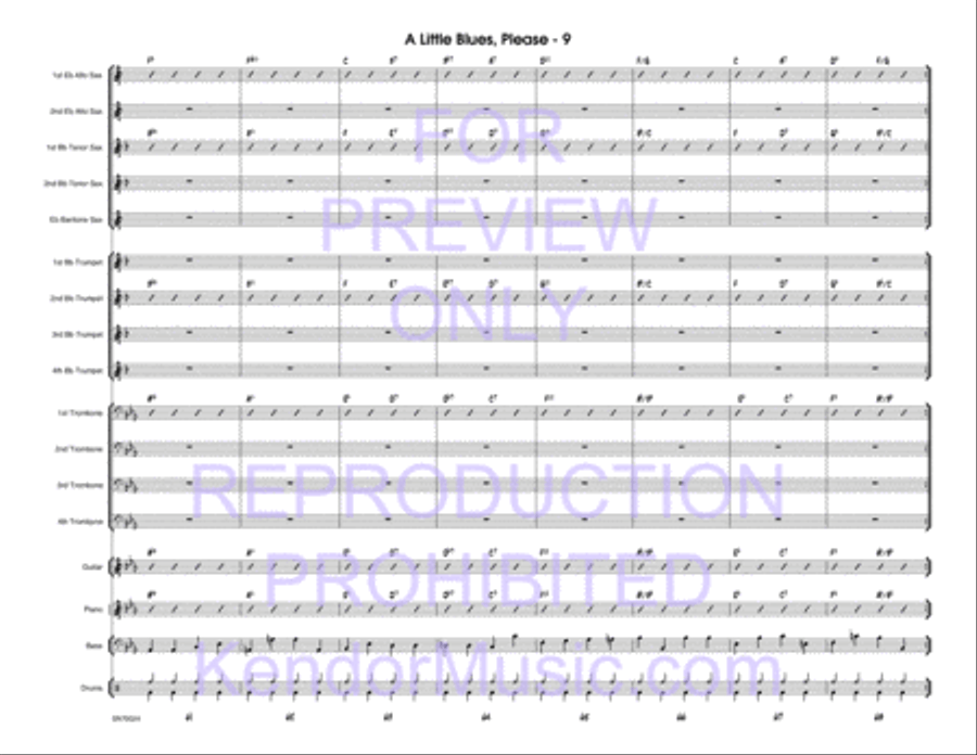 Little Blues, Please, A (Full Score) Jazz Ensemble scores gallery preview page 10