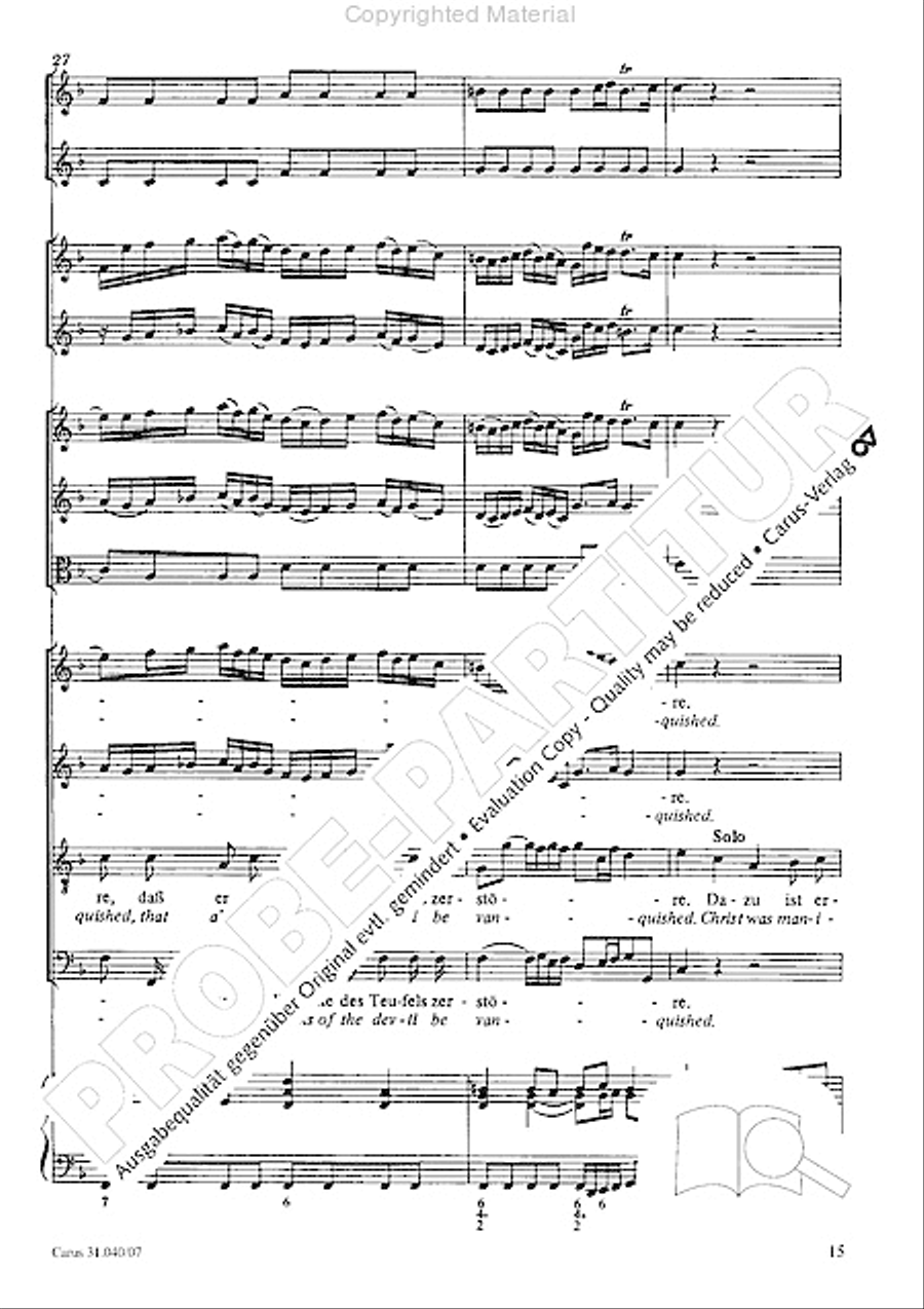 Christ was manifested for this purpose (Dazu ist erschienen der Sohn Gottes) ATB scores gallery preview page 17