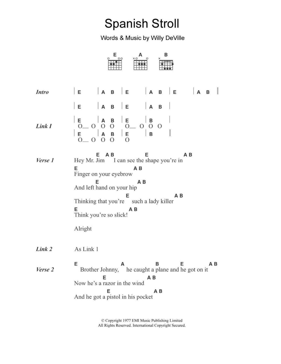 Spanish Stroll Acoustic Guitar scores gallery preview page 1