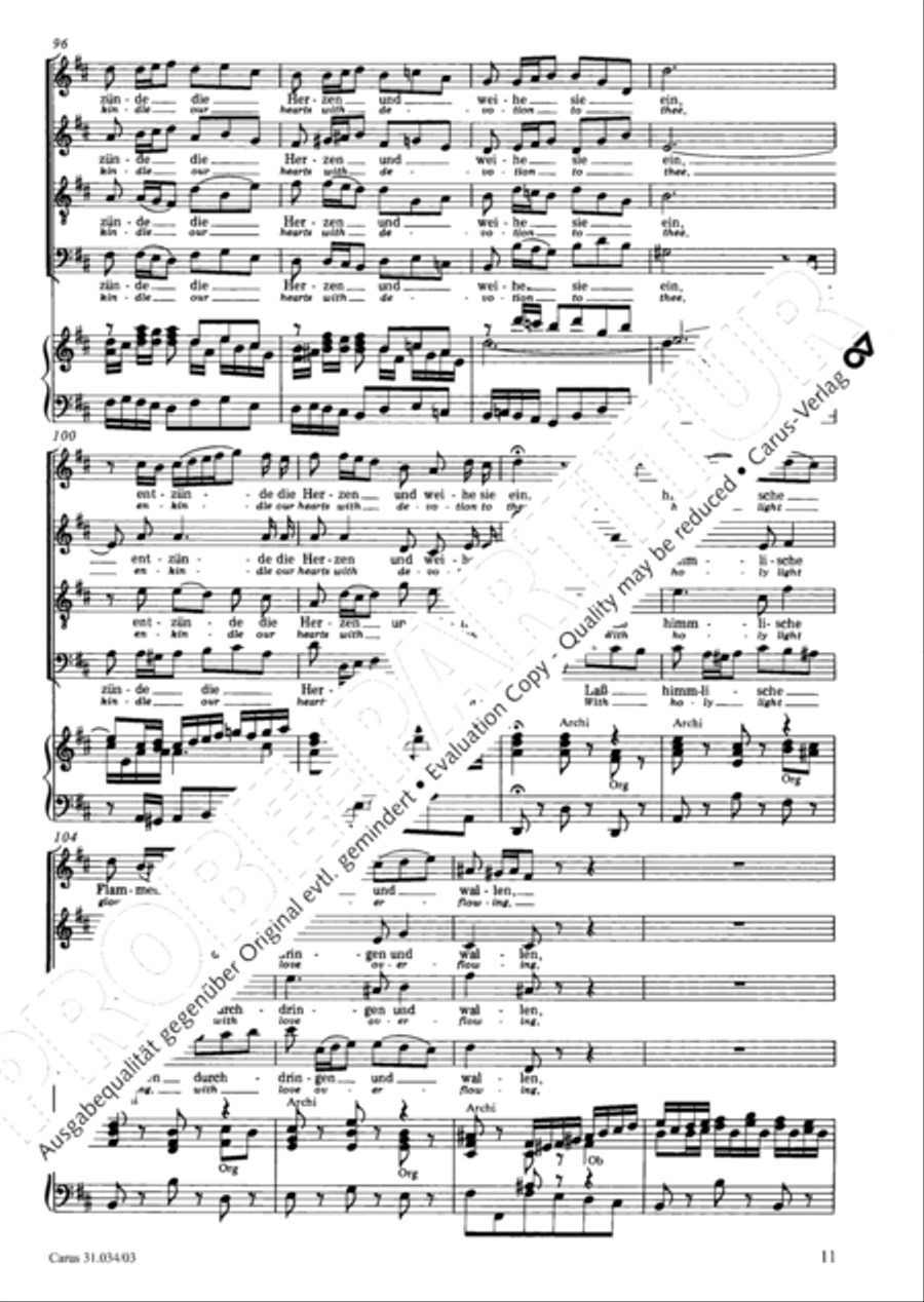 O fire everlasting (O ewiges Feuer, o Ursprung der Liebe) ATB scores gallery preview page 12