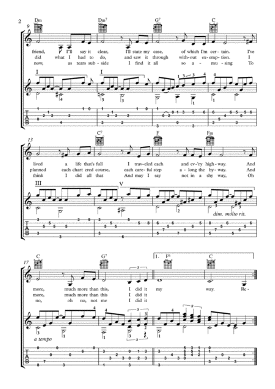 My Way Electric Guitar scores gallery preview page 2