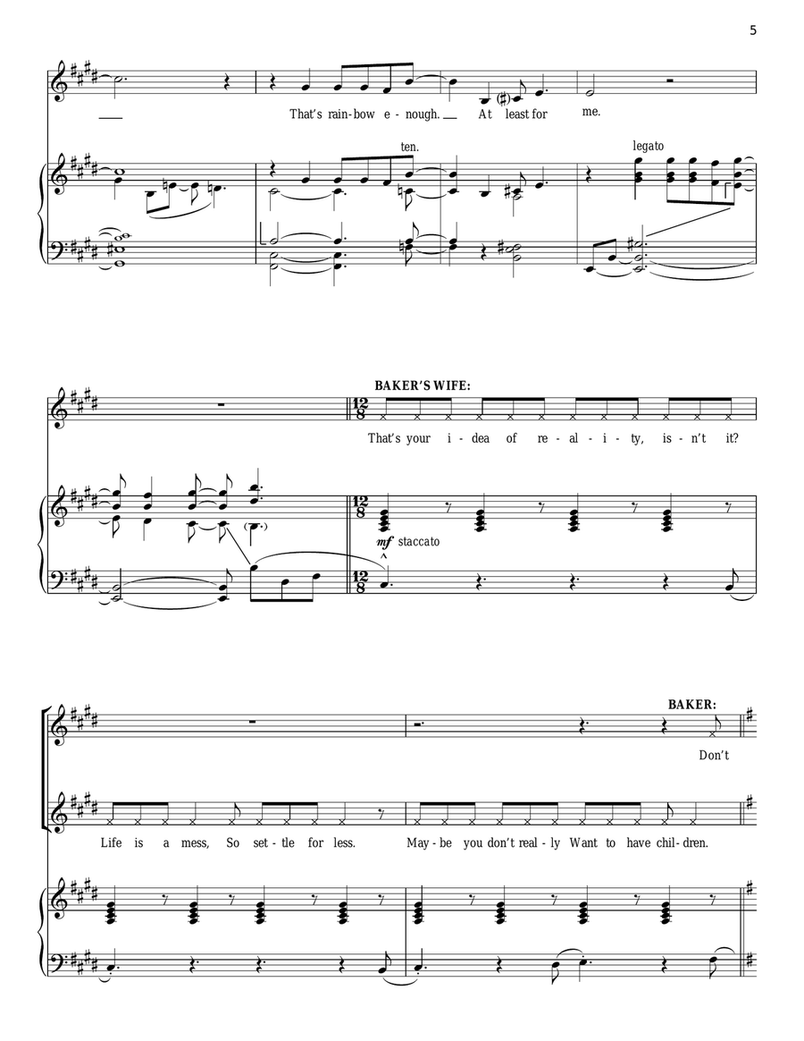 Rainbows Piano, Vocal scores gallery preview page 5