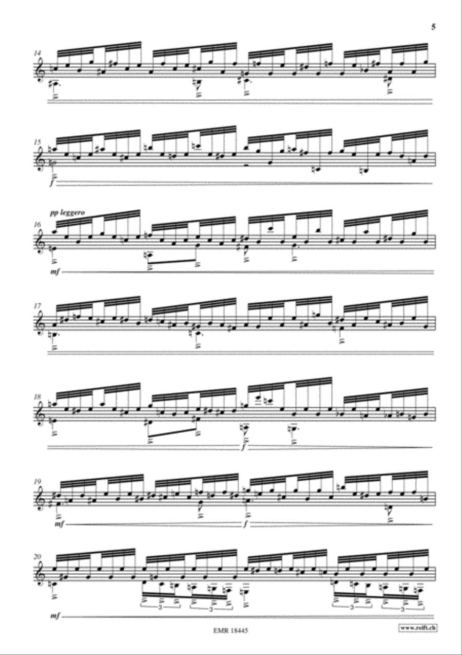 Etude Transcendante No. 8 Classical Guitar scores gallery preview page 5