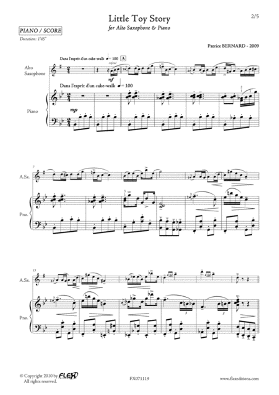 Little Toy Story Alto Saxophone scores gallery preview page 2