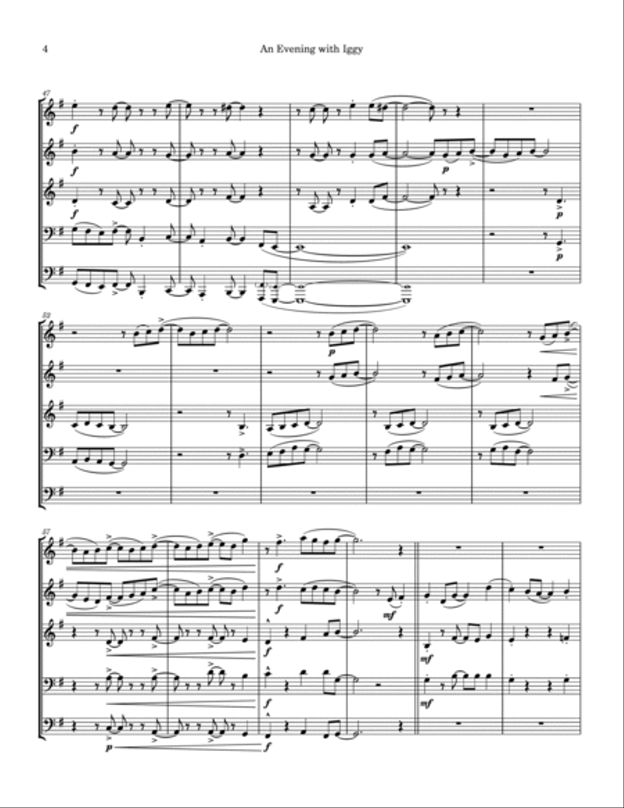 An Evening With Iggy Brass Ensemble scores gallery preview page 6
