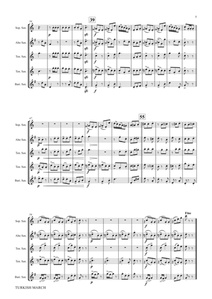 Turkish March & Laendler - Beethoven - Saxophone Quintet