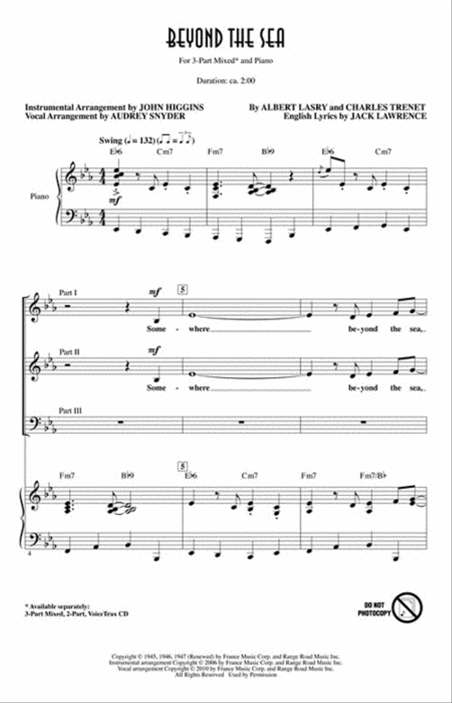 Beyond the Sea Beyond the Sea 3-Part scores gallery preview page 2