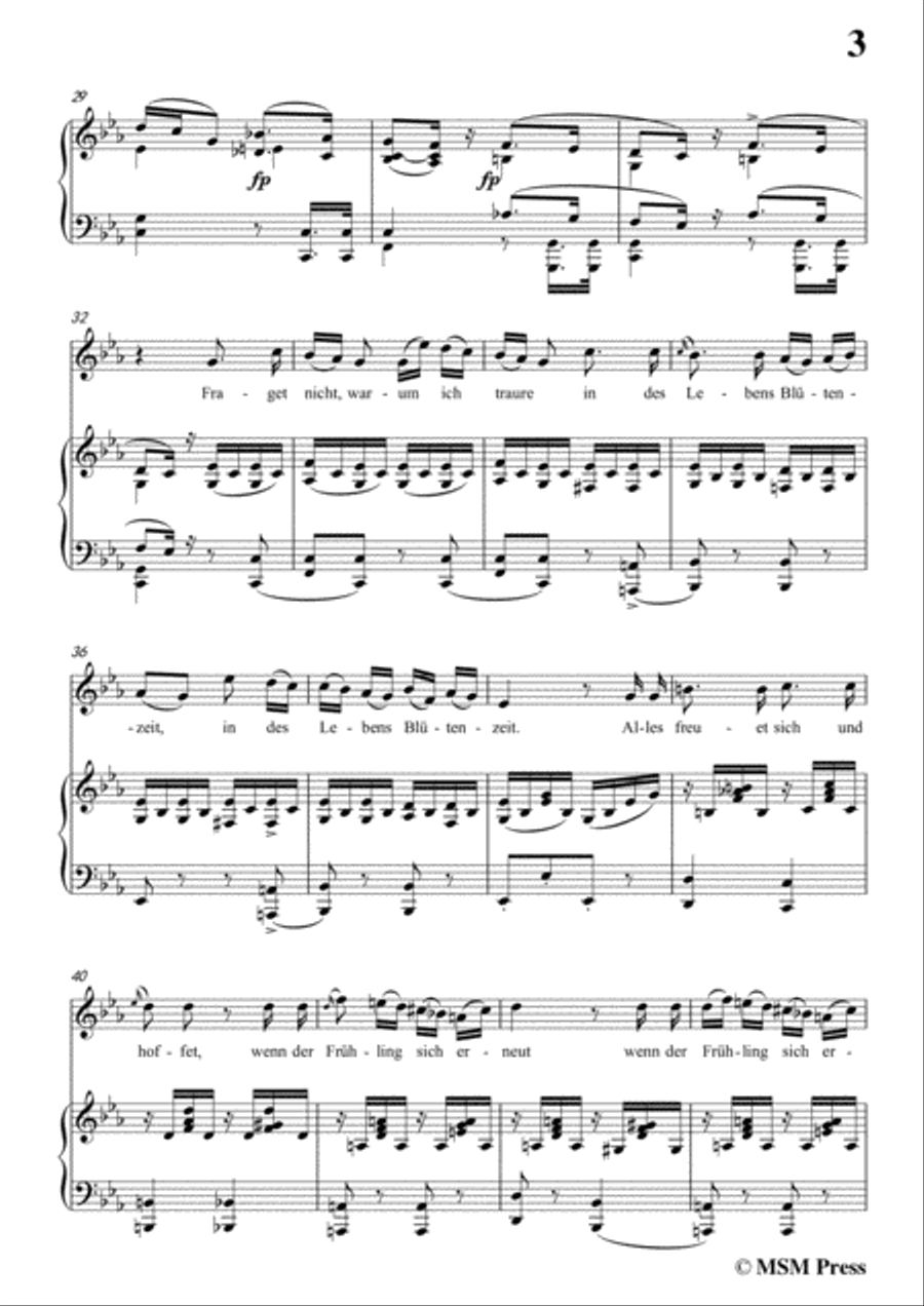 Schubert-Der Jüngling am Bache,Op.87 No.3,in c minor,for voice and piano Voice Solo scores gallery preview page 5