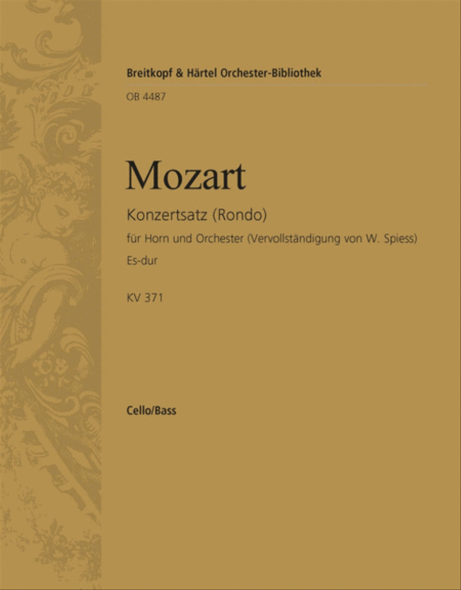 Concert Rondo in E flat major K. 371 Orchestra scores gallery preview page 1
