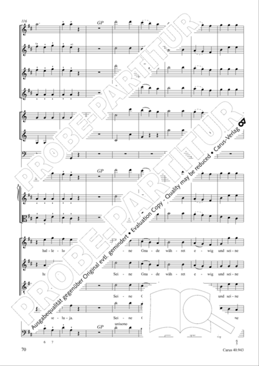 Shout to the Lord, all the earth (Jauchzet dem Herrn, alle Welt) 4-Part scores gallery preview page 77