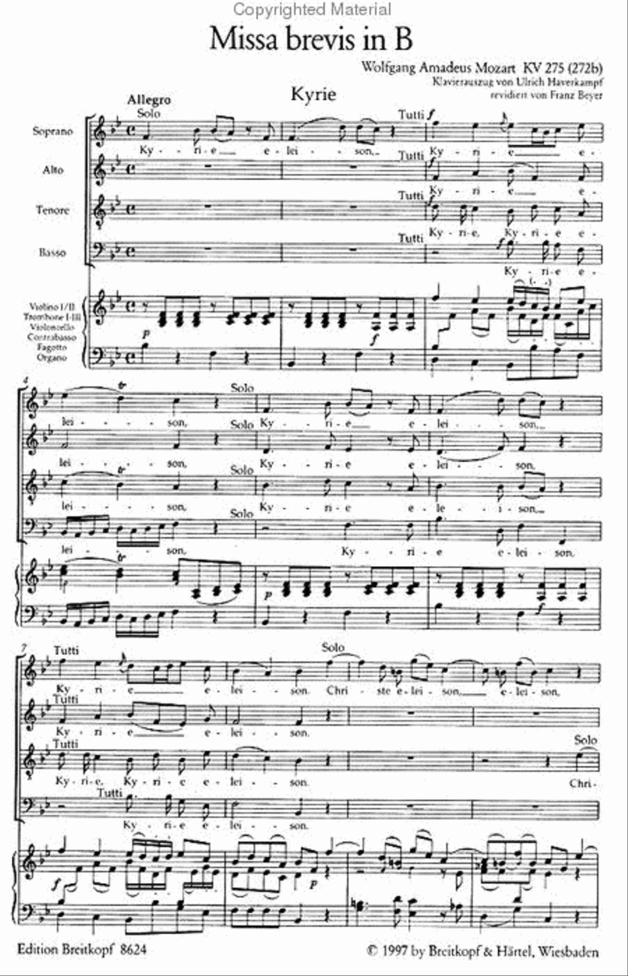 Missa brevis in B K. 275 (272b)