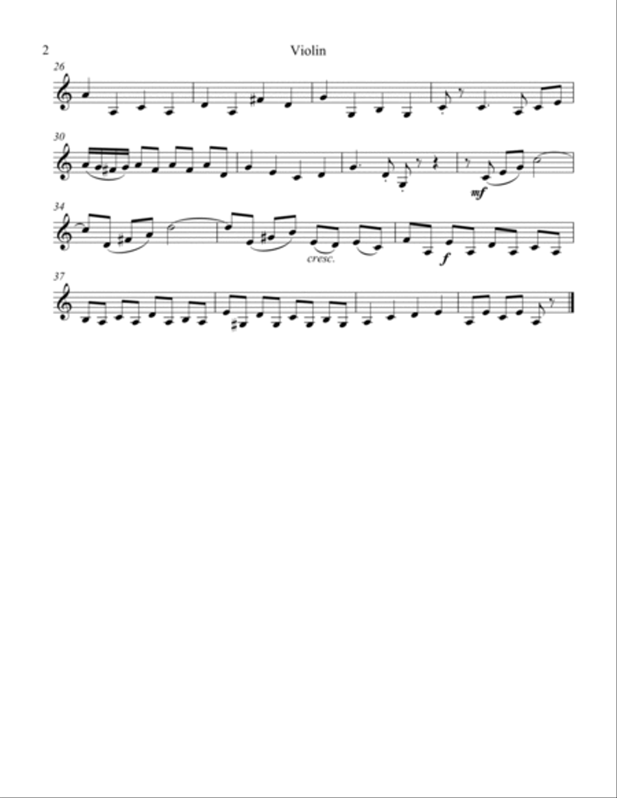 Bouree II Clarinet scores gallery preview page 2