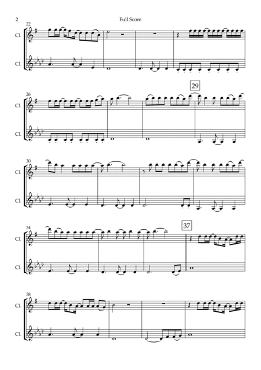 Empire State Of Mind Clarinet Duet scores gallery preview page 2