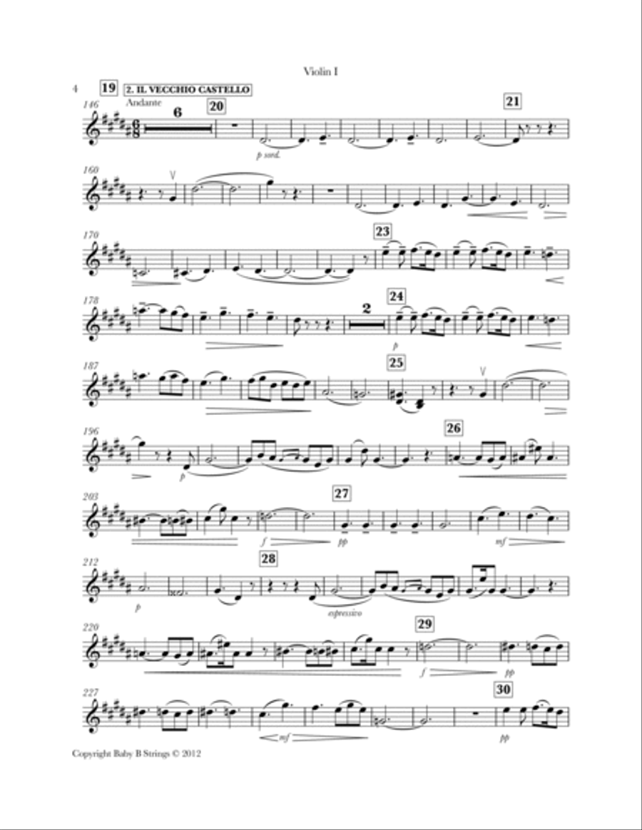 Pictures at an Exhibition String Quartet scores gallery preview page 4