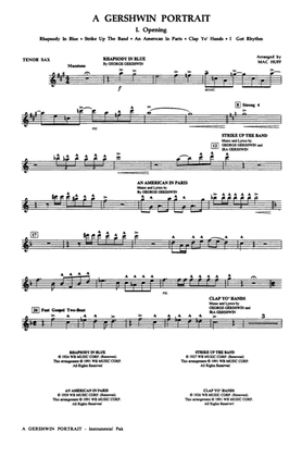 A Gershwin Portrait! The Music of George and Ira Gershwin: B-flat Tenor Saxophone