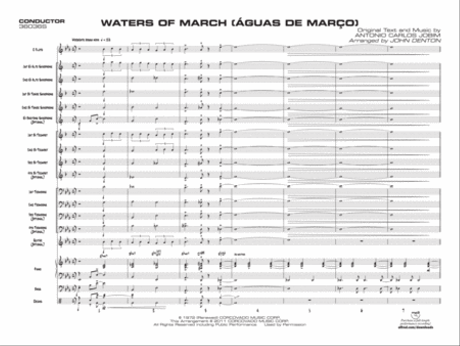 Waters of March (Águas de Março) Jazz Ensemble scores gallery preview page 2