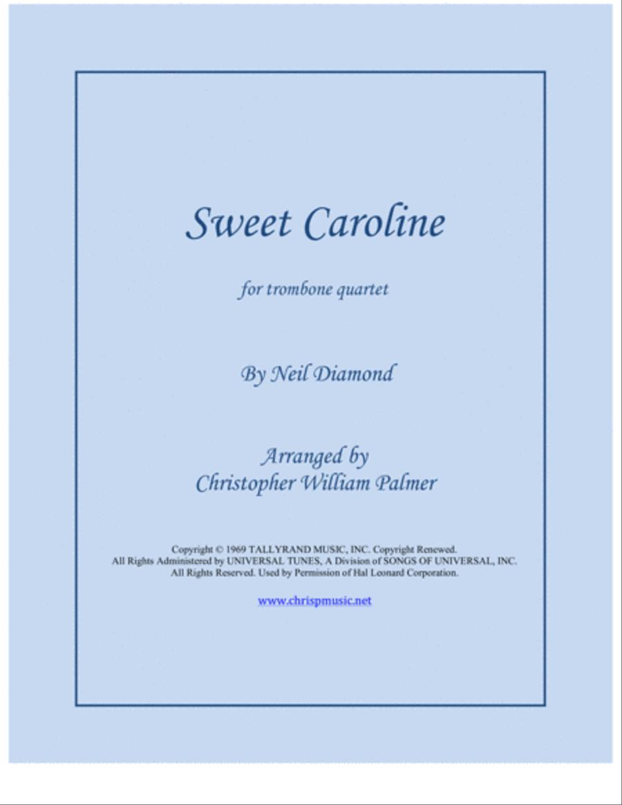 Sweet Caroline Brass Ensemble scores gallery preview page 1