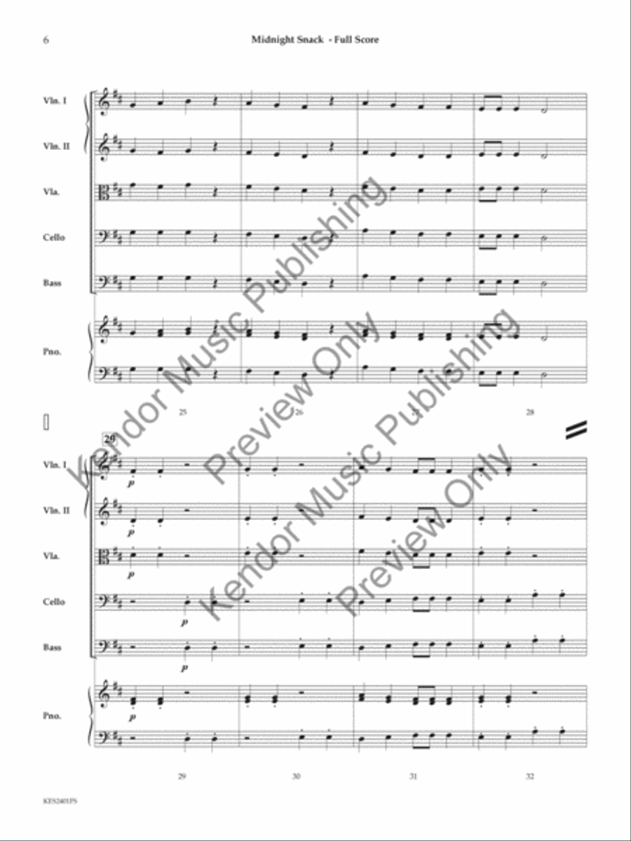 Midnight Snack String Orchestra scores gallery preview page 7
