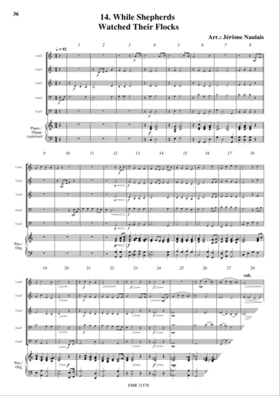 18 Christmas Songs Brass Quintet scores gallery preview page 16