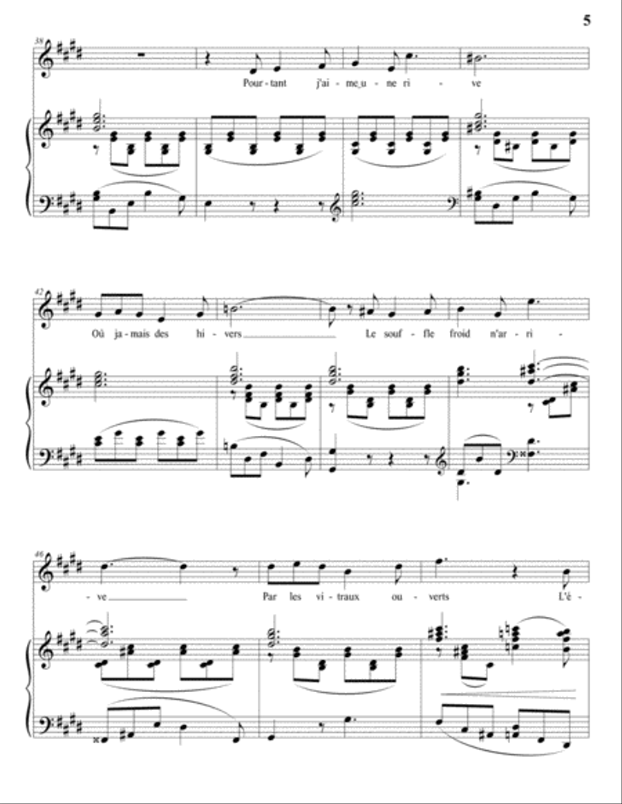 BERLIOZ: La captive (transposed to E major) Voice scores gallery preview page 6