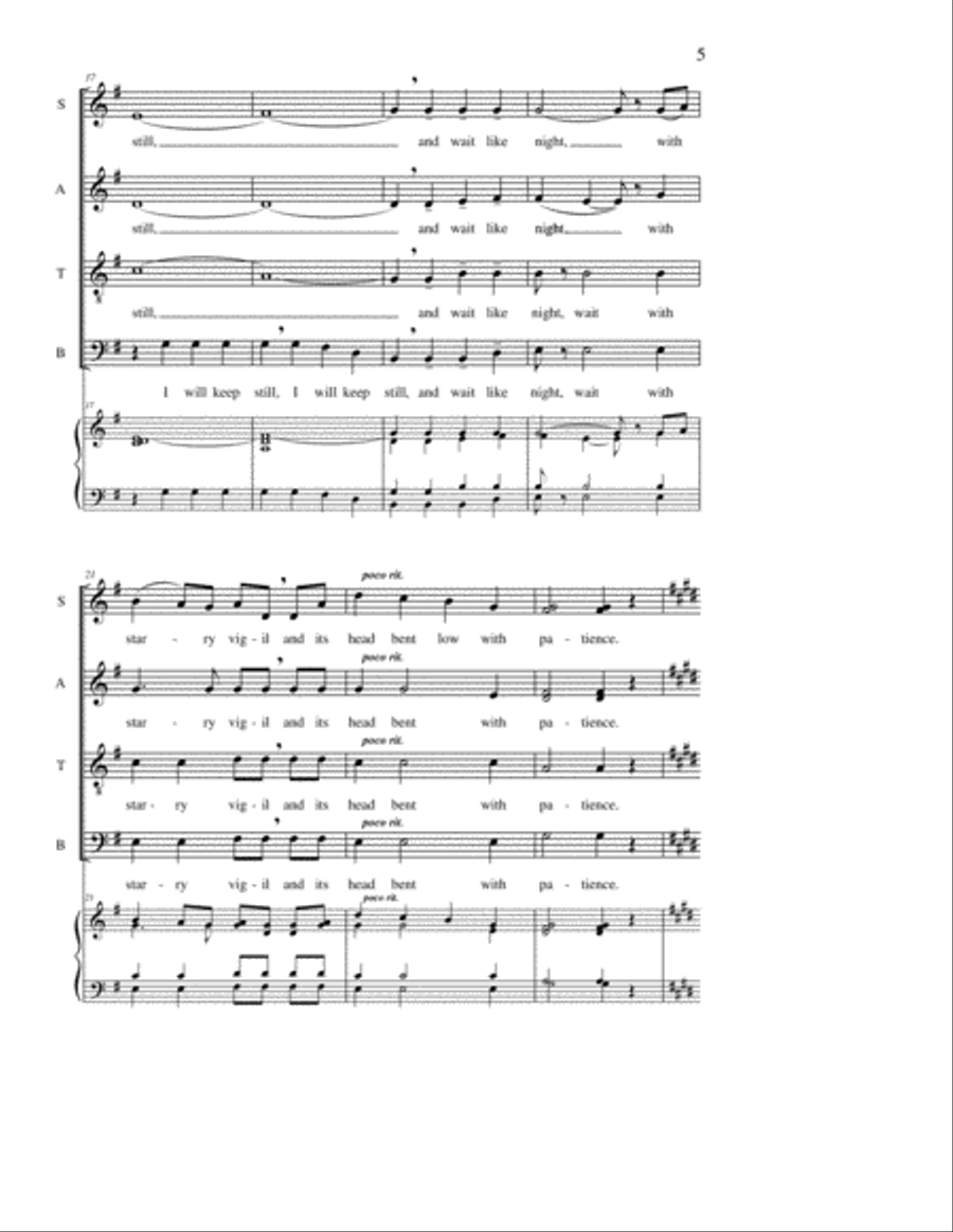 I Will Keep Still I Will Keep Still 4-Part scores gallery preview page 4