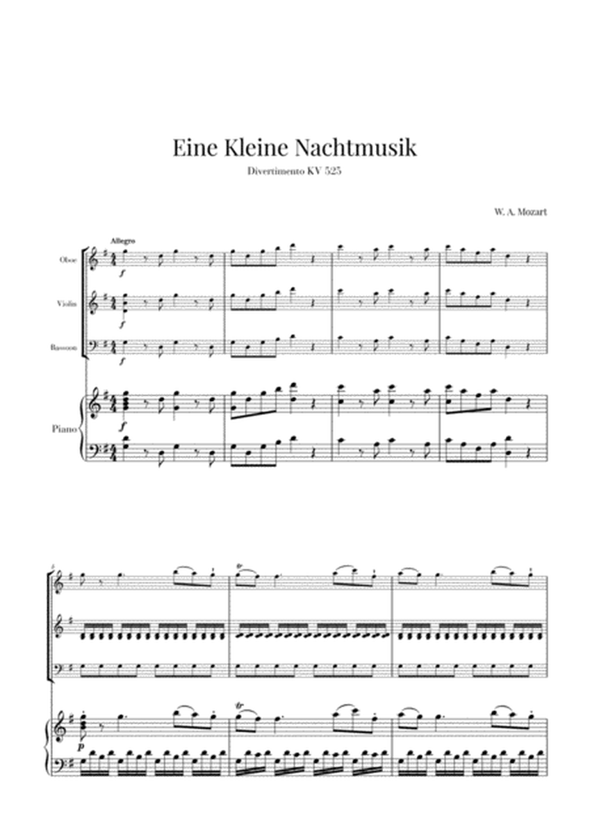 Eine Kleine Nachtmusik for Oboe, Violin, Bassoon and Piano image number null