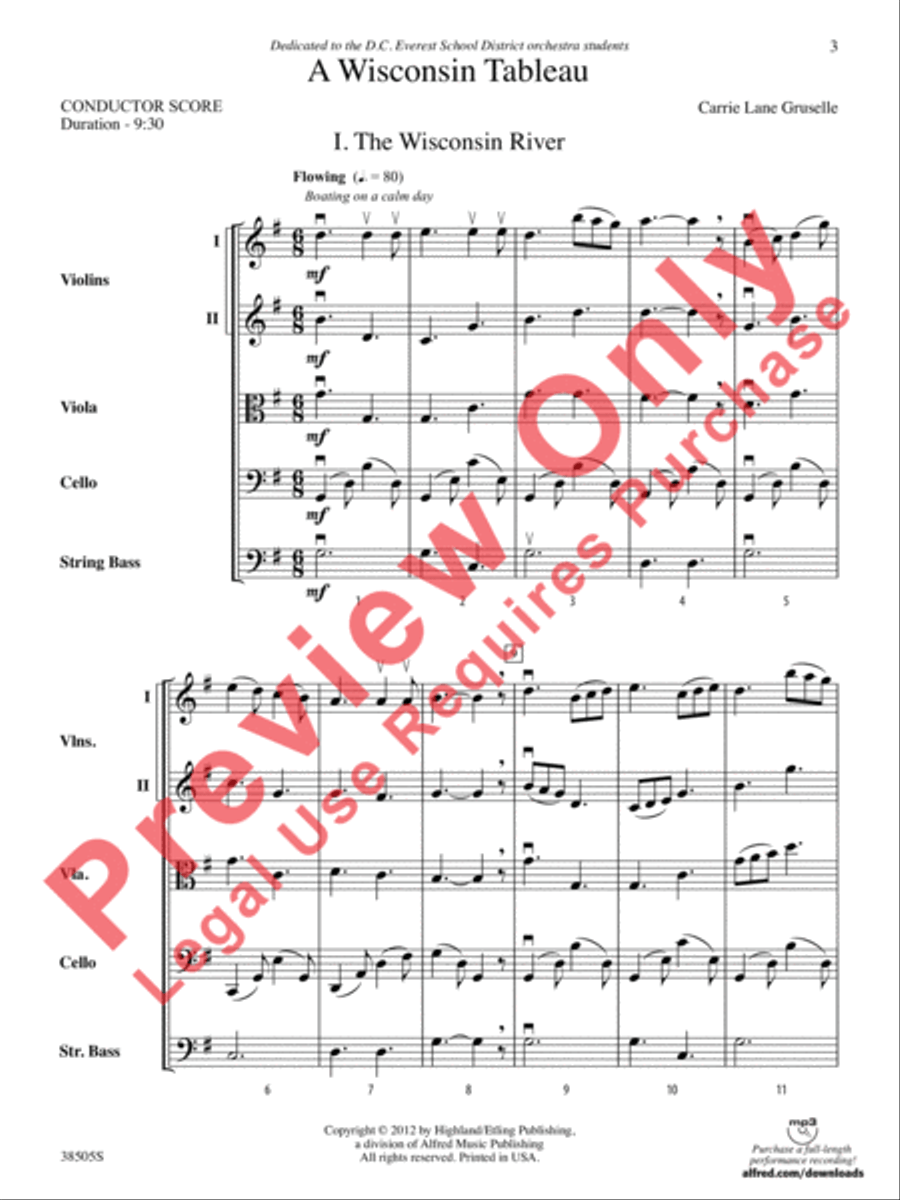 A Wisconsin Tableau String Orchestra scores gallery preview page 4