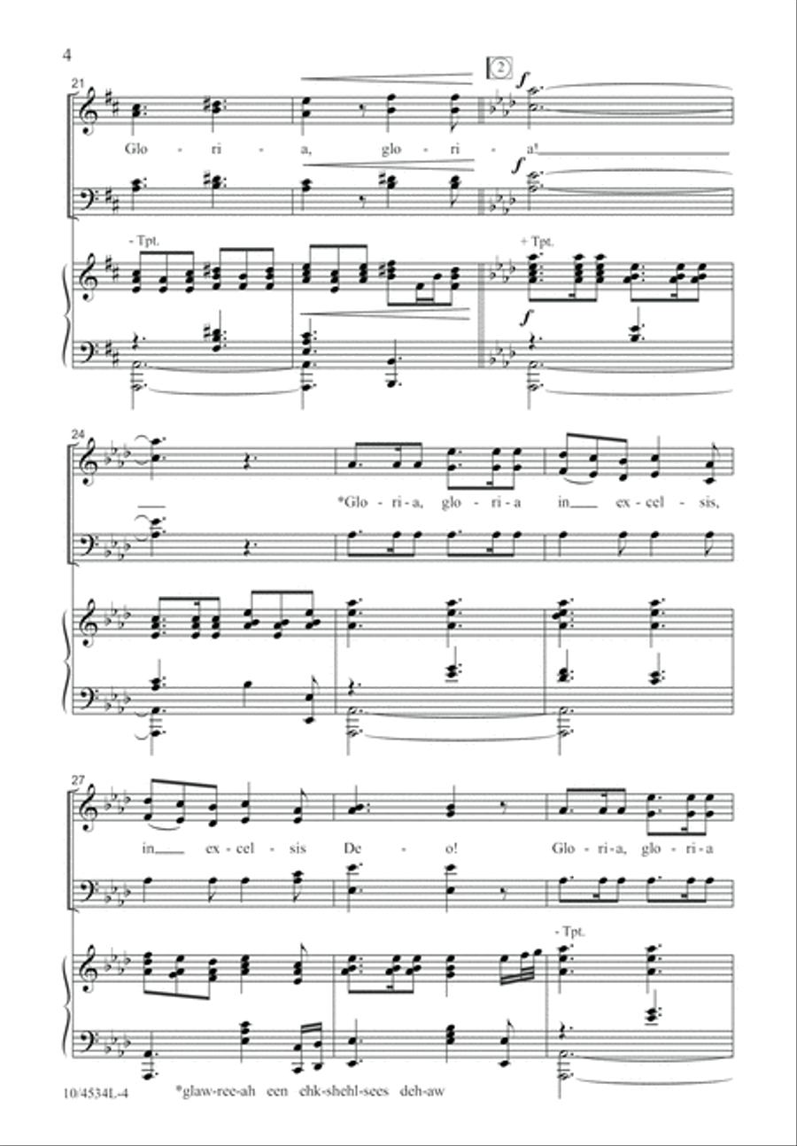 Gloria! 4-Part scores gallery preview page 5