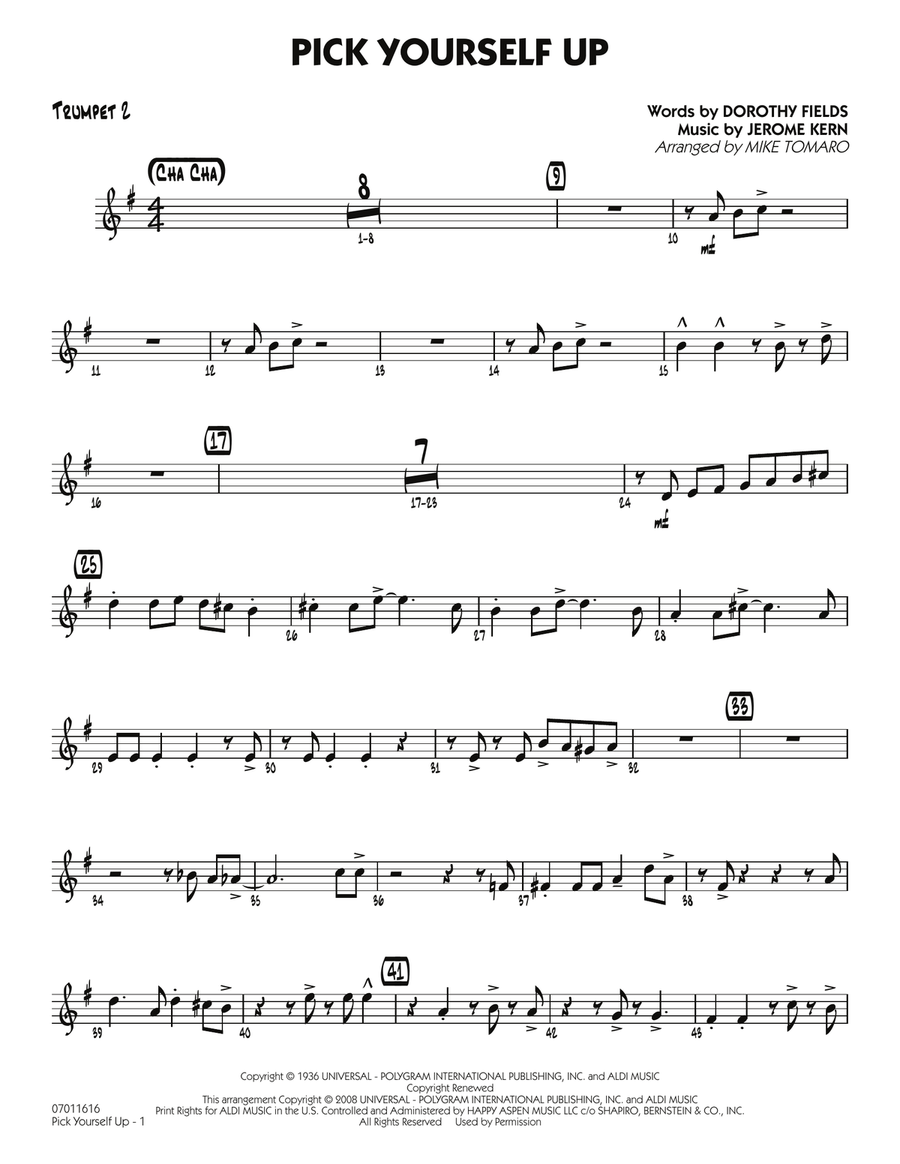 Pick Yourself Up - Trumpet 2 Jazz Ensemble scores gallery preview page 1