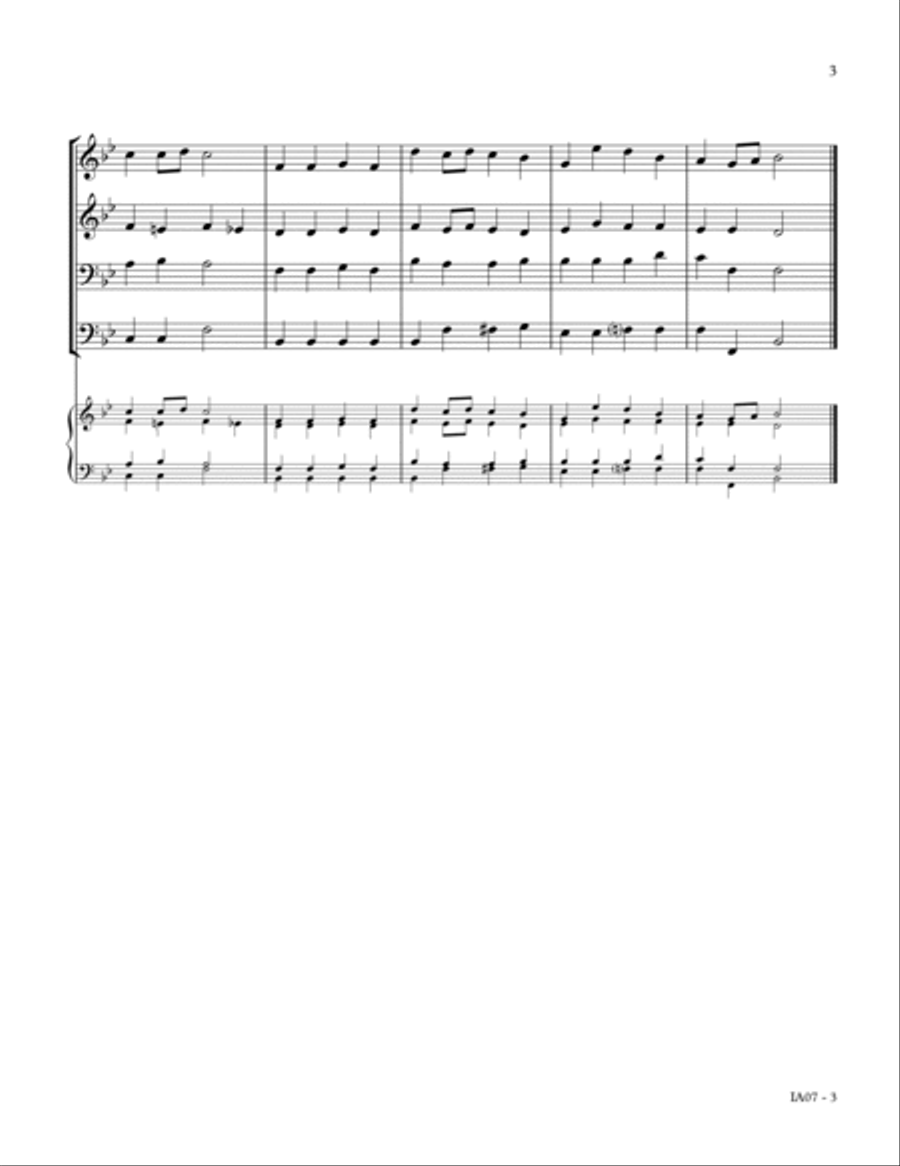 BEECHER (Love Divine, There's A Wideness) Small Ensemble scores gallery preview page 3