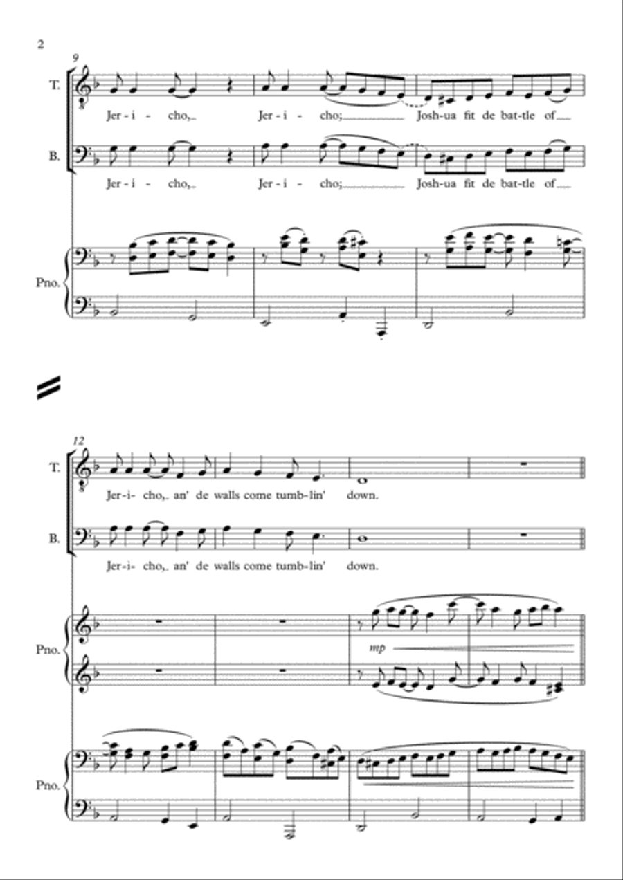 Joshua Fit de Battle of Jericho 4-Part scores gallery preview page 2