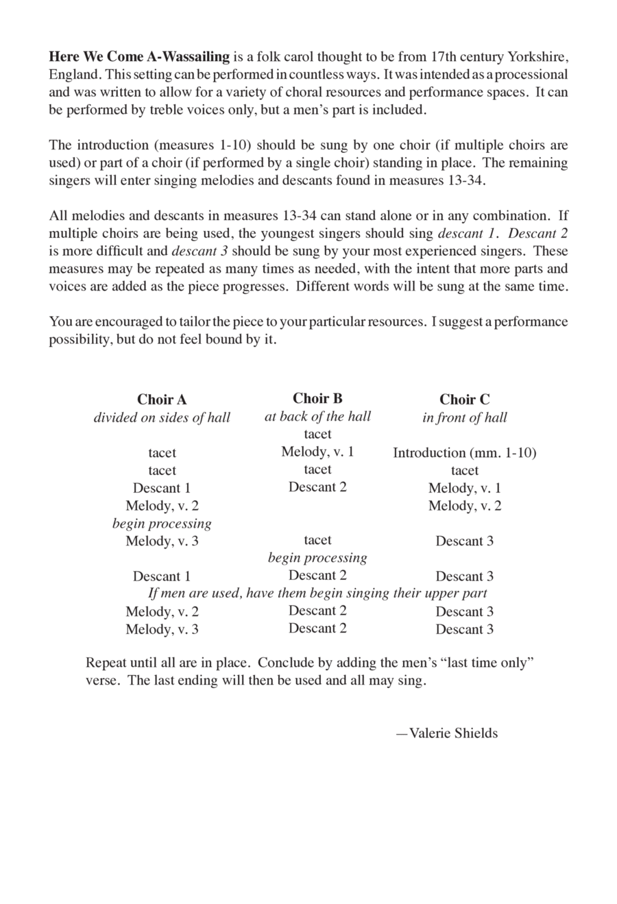 Hear We Come A-Wassailing SSAA scores gallery preview page 1