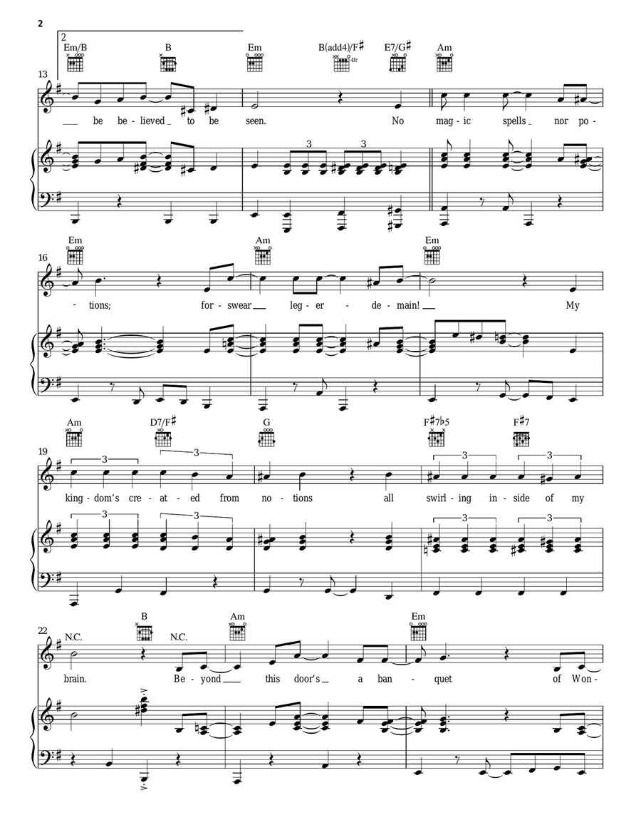 It Must Be Believed To Be Seen Piano, Vocal, Guitar scores gallery preview page 2
