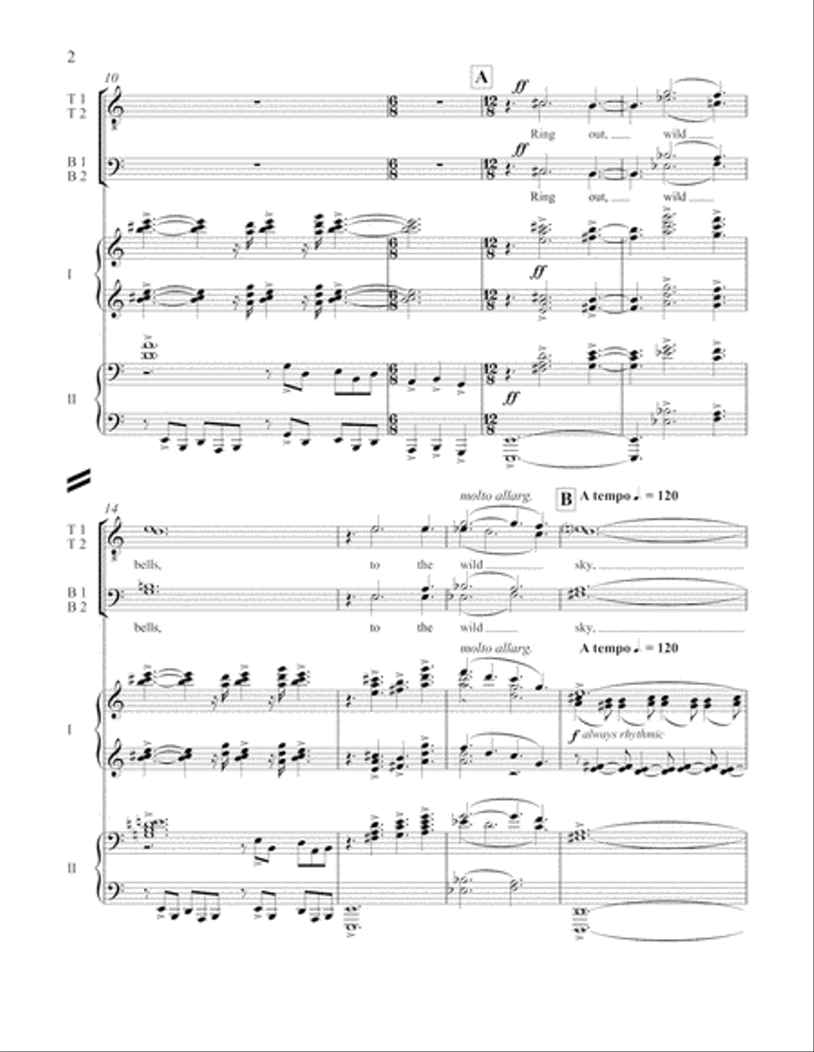 Ring Out, Wild Bells TTBB scores gallery preview page 3